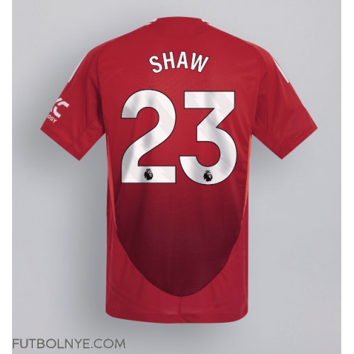 Camiseta Manchester United Luke Shaw #23 Primera Equipación 2024-25 manga corta